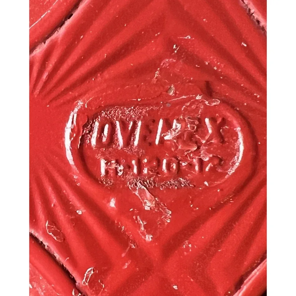 EKCO Ovenex H-120-12 Red Enamel 12 Cup Muffin Cupcake Pan USA Bakeware Vintage